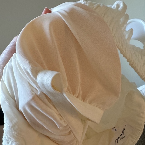 NWT Soma White Smocked Maxi Invisible Support Dress - Picture 9 of 9